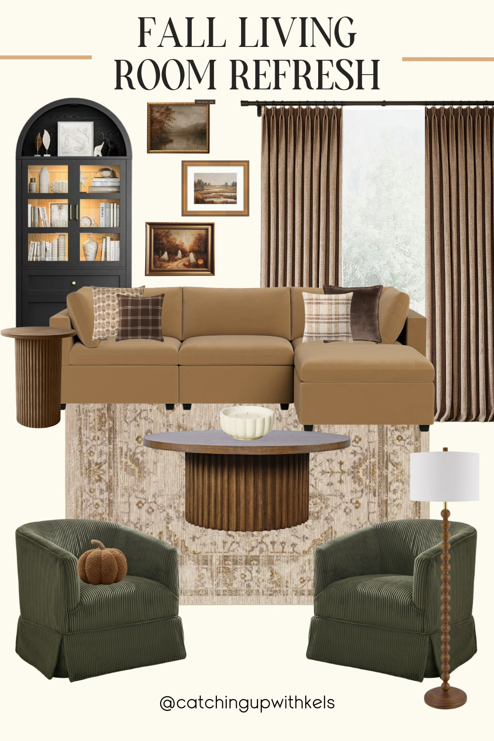 🍂 Cozy season is calling! Gave our space a little fall living room refresh with warm tones + inviting textures to make it feel extra homey 🤎✨ #FallHomeDecor #LivingRoomRefresh 

 