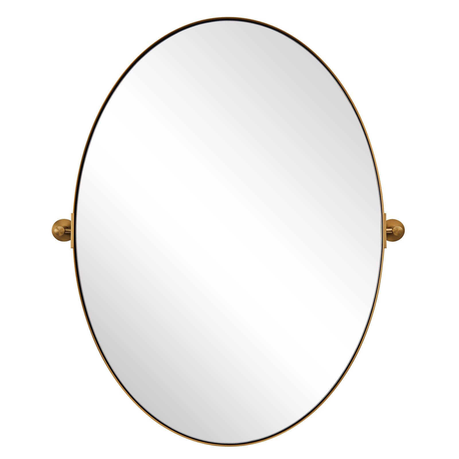 MOON MIRROR Gold Oval Pivot Mirror, Oval Gold Vanity Mirror for Wall, Oval Mirror for Bathroom, G... | Amazon (US)