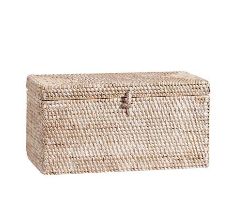 Tava Handwoven Rattan Bathroom Accessories | Pottery Barn (US)