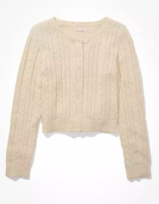 AE Cable Knit Cardigan | American Eagle Outfitters (US & CA)