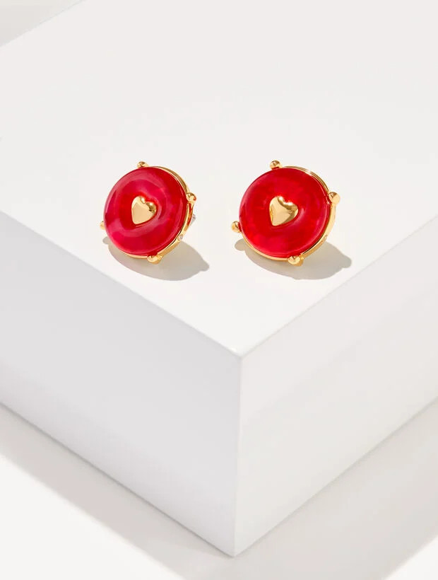 Red Velvet Stud Earrings | Talbots