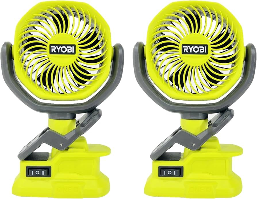 RYOBI 2 Pack of PCF02B 18V Cordless 4 in. Clamp Fan (Tool Only) | Amazon (US)