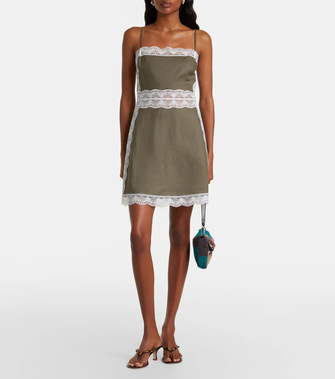Amalina lace-trimmed linen minidress | Mytheresa (US/CA)