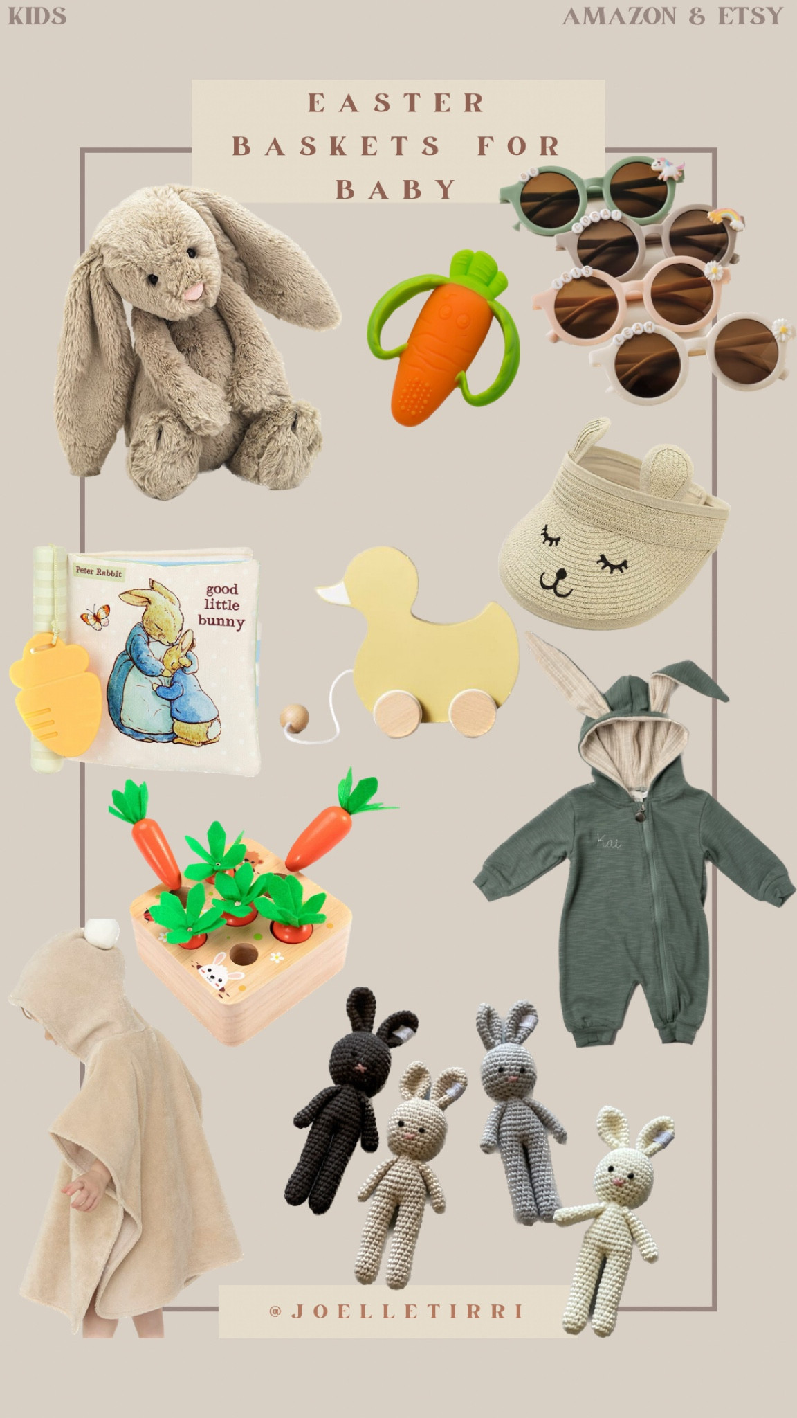 Easter basket ideas for baby girls and boys. Mostly from Amazon and Etsy. 
#ltkfamily #ltkkids #babytoys #babygirl #babyboy #easterbaksets #babygiftideas #amazon #etsy #target #etsyeaster #easteroutfit

#LTKSeasonal #LTKbaby #LTKGiftGuide