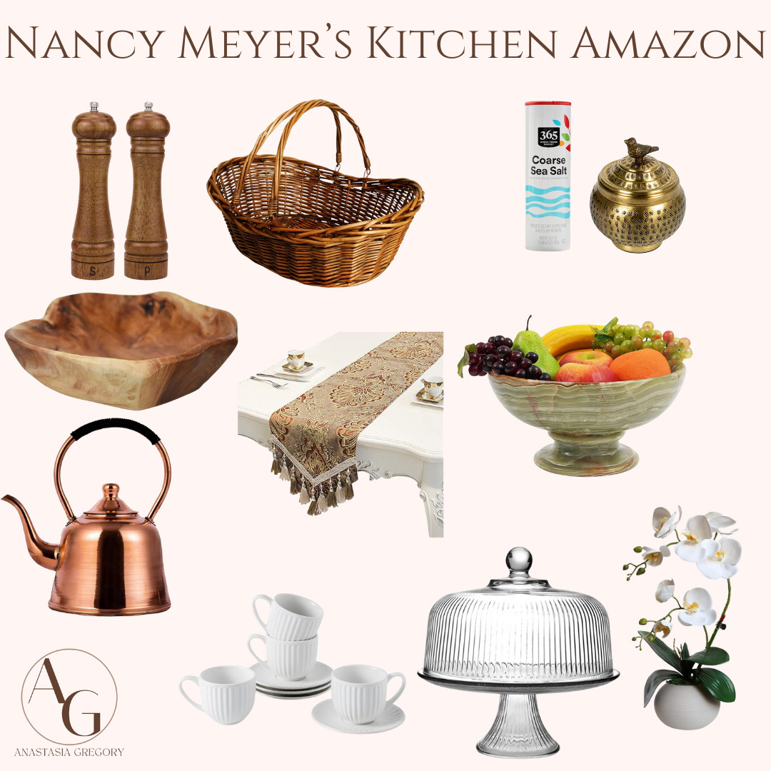 Nancy Meyer's kitchen amazon, cake stand, fruit bowl, wood bowl, indoor plants, faux plants, table runner, coffee mugs, salt and pepper shakers, kitchen must haves, perfect kitchen, anastasia gregory 

 #LTKMostLoved #LTKHome #LTKFindsUnder50