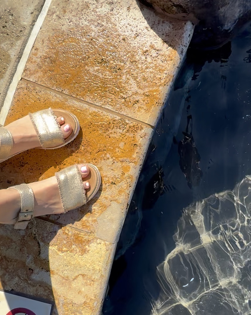 These are my favorite sandals — I found them while pregnant and they’ve stayed on repeat ever since. Easy on/off Velcro (that looks like a buckle without the effort 🙌), comfy enough for all-day wear, and still polished for dinner. Paired with my go-to lipstick for a soft, effortless glow.

Both linked heheart

#LTKBump #LTKmomlife #LTKTravel