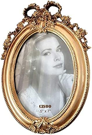 Amazon.com - CISOO Vintage Oval Picture Frame Antique Photo Frame Table Top Display and Wall Hang... | Amazon (US)