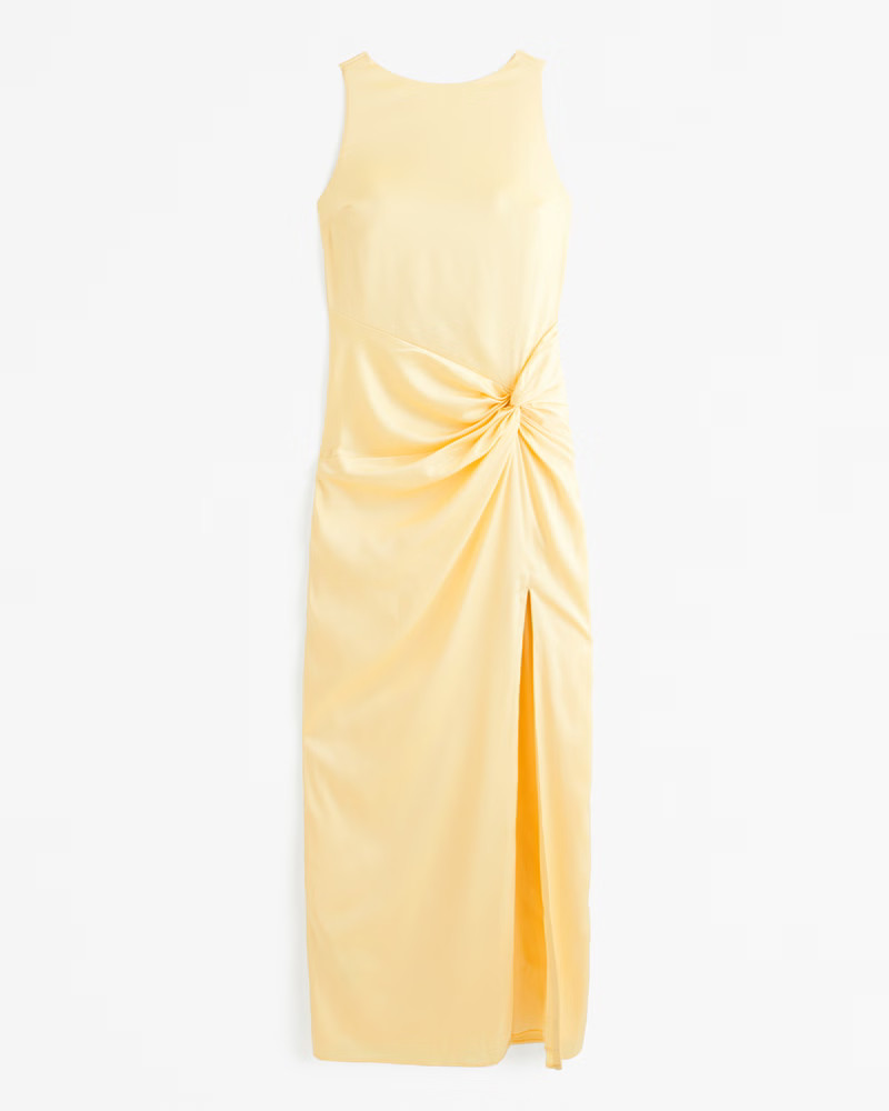 Abercrombie & Fitch Women's Draped Skirt Maxi Dress in Yellow - Size S TALL | Abercrombie & Fitch (US)