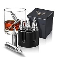Gifts for Men Dad, Christmas Stocking Stuffers, Metal Whiskey Stones, Unique Birthday Ideas for Him  | Amazon (US)