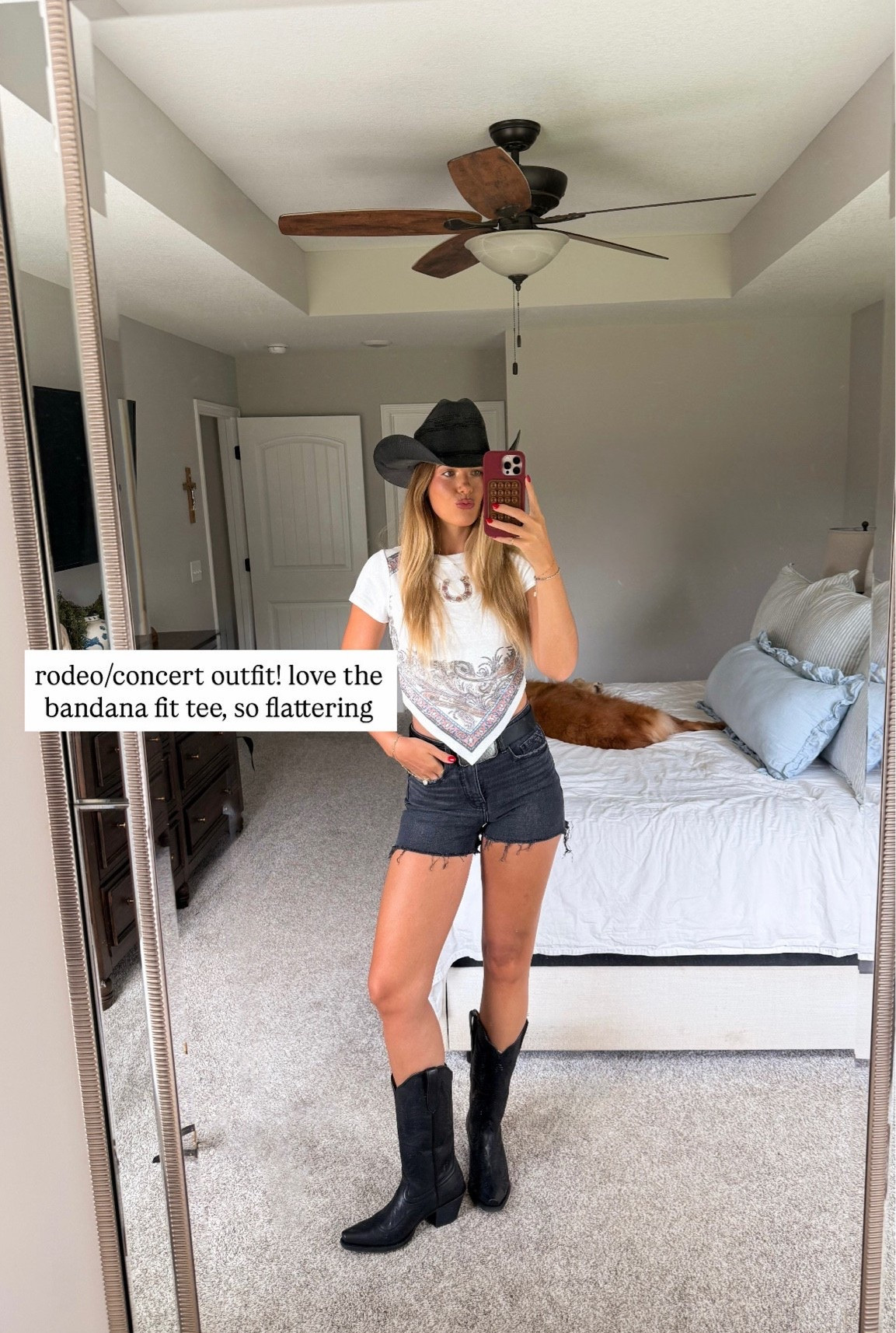 shorts in a 26, hat is from bootbarn but i linked similar :) shirt in XS  

western fashion, country concert, cowgirl boots

#LTKdayinmylife #LTKgrwm #LTKTall