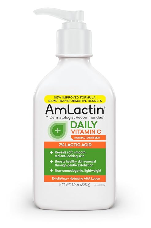 AmLactin Daily Vitamin C Lotion - 7.9 oz Body Lotion with 7% Lactic Acid - Skin-Brightening Exfol... | Amazon (US)
