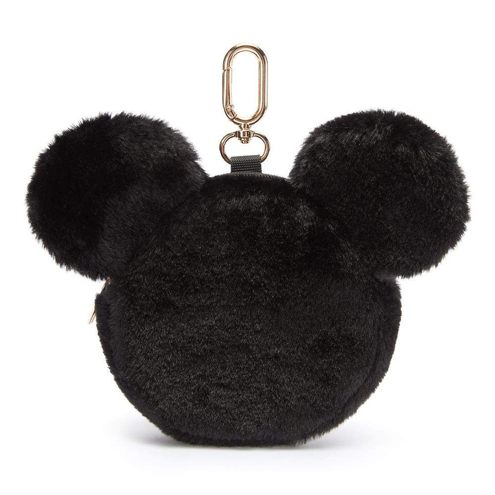 Mickey Mouse Icon Plush Coin Purse Bag Charm – Black | Disney Store