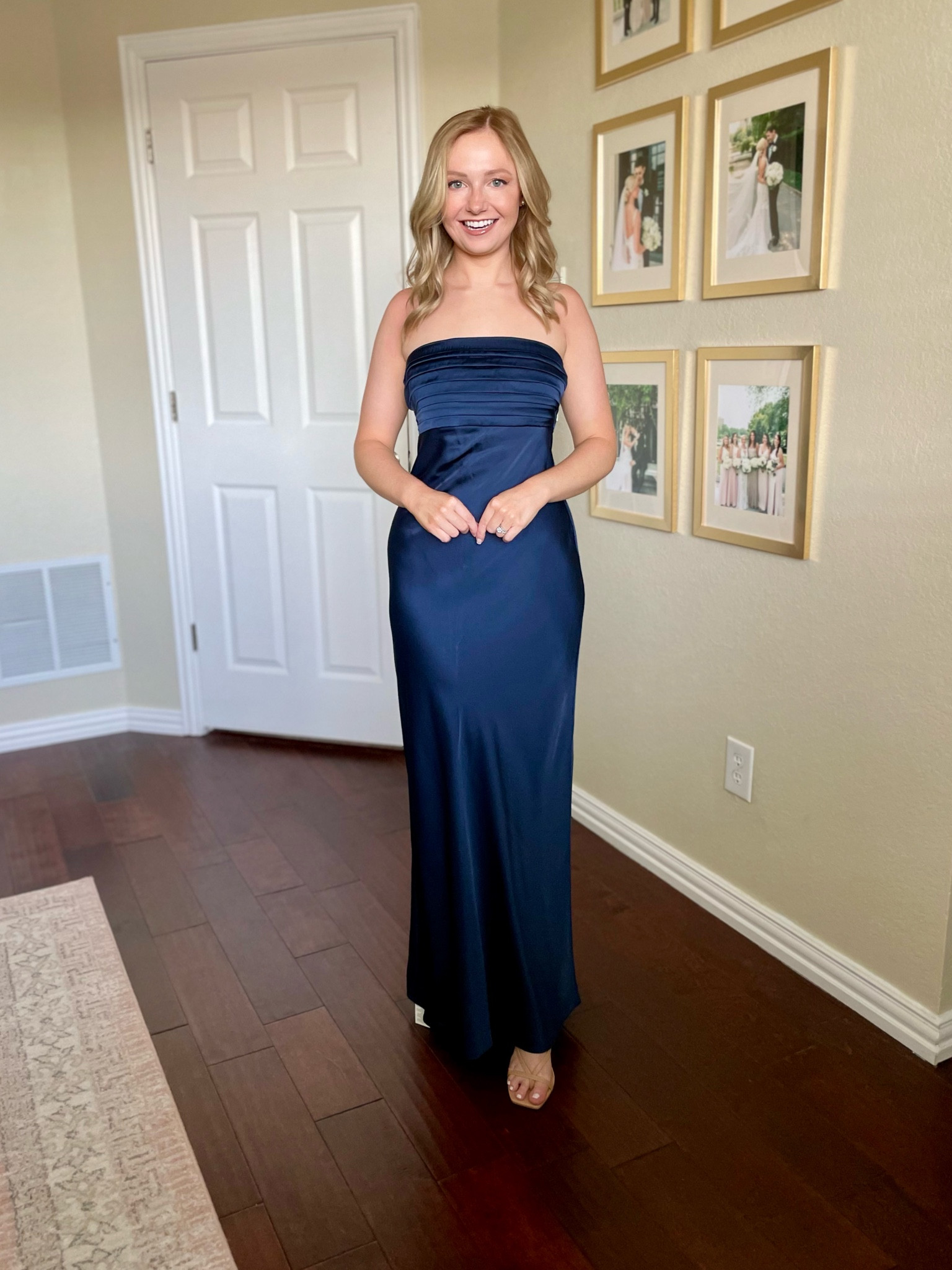 Wearing an XS regular | wedding guest dress, black tie dress, navy dress, satin dress, fall dress 

#LTKWedding #LTKFallSale #LTKSeasonal