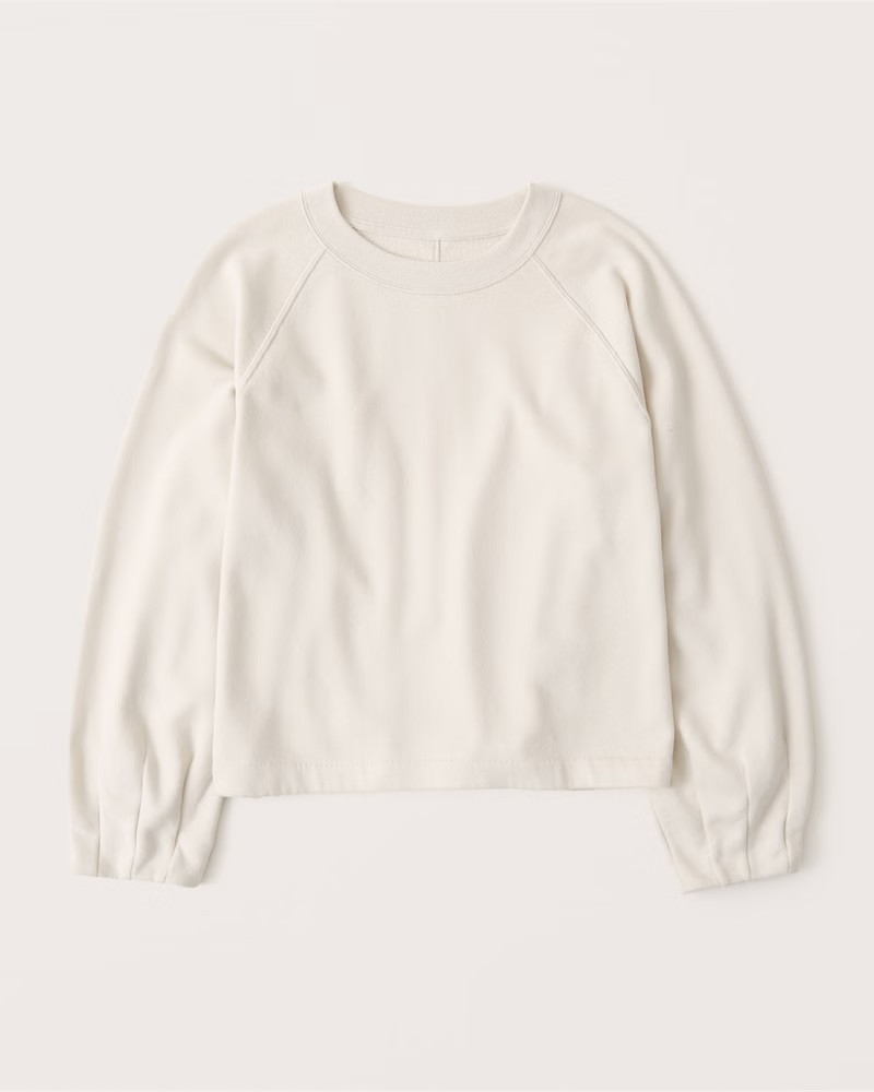 Pleated Puff Sleeve Sweatshirt | Abercrombie & Fitch (US)