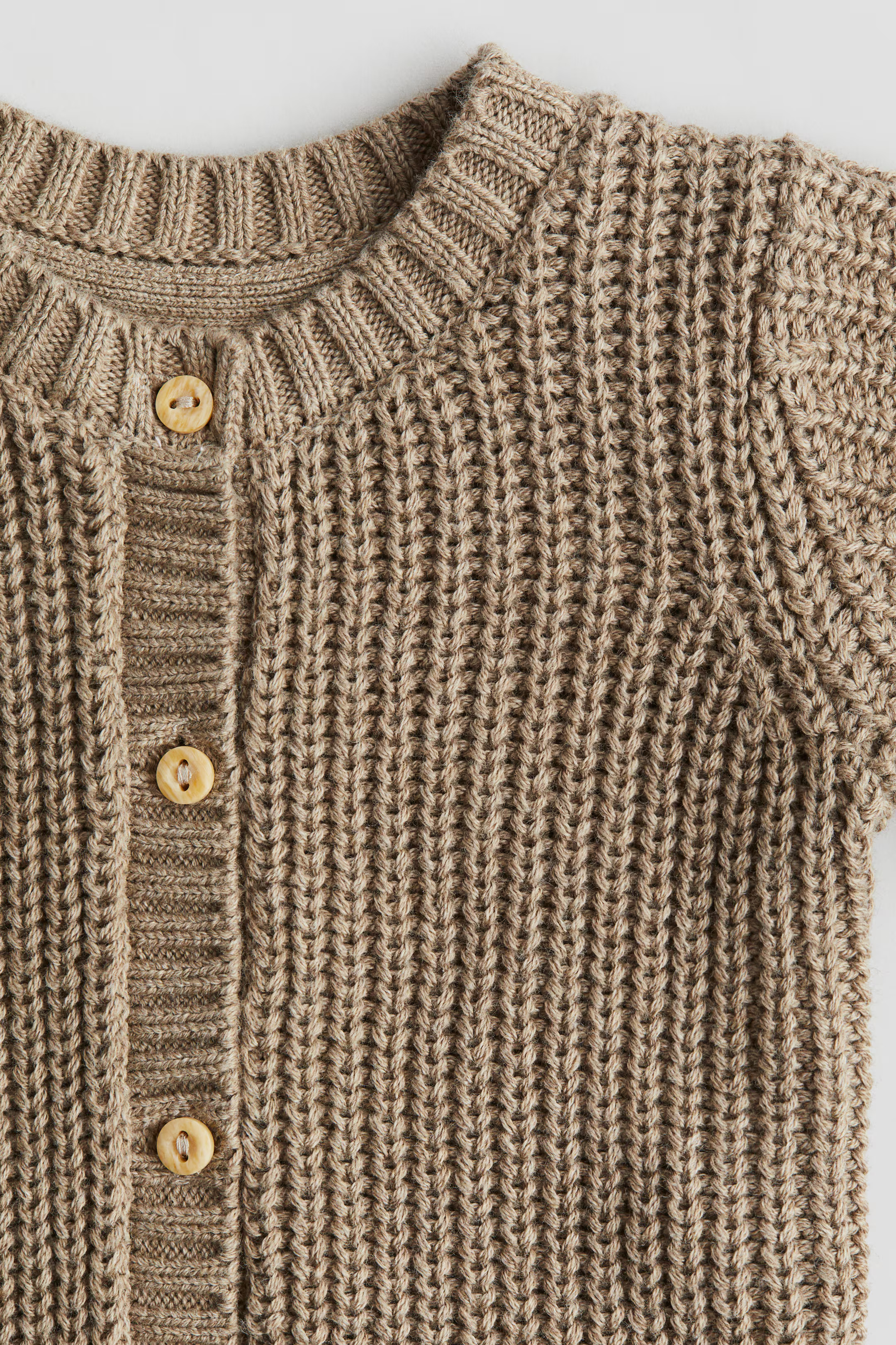 Cotton-knit romper suit - Beige - Kids | H&M GB | H&M (UK, MY, IN, SG, PH, TW, HK)