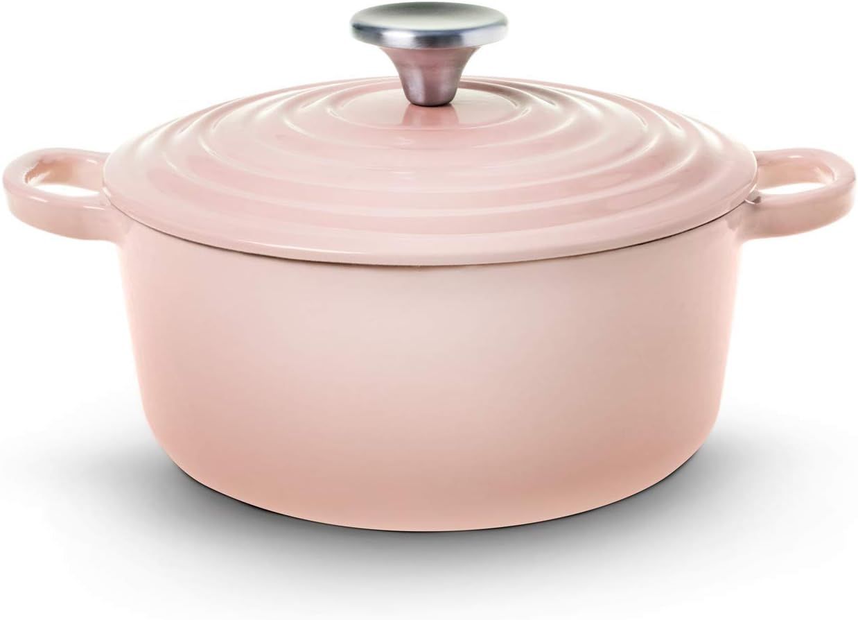 House of Living Art Dutch Oven, Enameled Cast Iron, 2.7 Quart, Pink | Amazon (US)