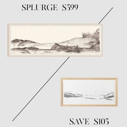 Thrifty Thursday find — this framed landscape art gives the same serene, designer-inspired look as the $599 version for just $105. The soft tones, minimal lines, and natural wood frame make it the perfect dupe for achieving that high-end, coastal or modern rustic vibe on a budget.

#ThriftyThursday #DesignerDupe #LookForLess #SaveVsSplurge #AffordableHomeDecor #LTKHome #WallArt #NeutralHomeStyle #DesignerInspired #BudgetFriendlyHome #HomeDecorFinds #ModernRustic #CoastalModern #MySweetSavannahStyle

#LTKSaleAlert #LTKHome