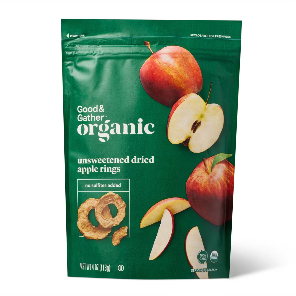 Organic Dried Unsweetened Apple Rings Snacks - 4oz - Good & Gather™ | Target