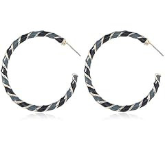 Colorful Candy Hoop Earrings for Women Girls Gold Plated Big Twisted Diagonal Striped Christmas S... | Amazon (US)