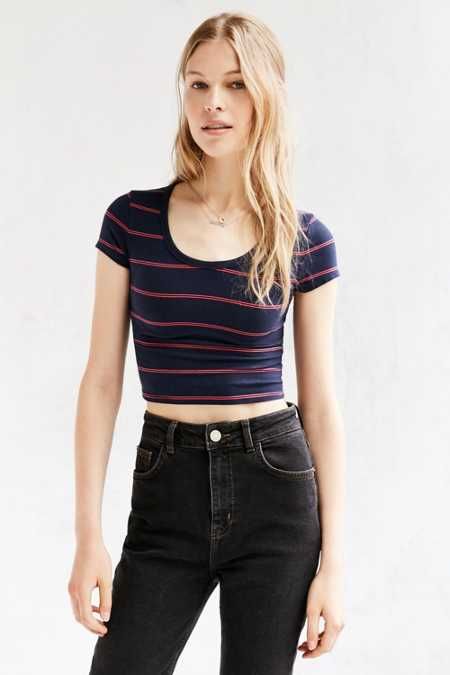 Silence + Noise Reggie Cropped Tee | Urban Outfitters US