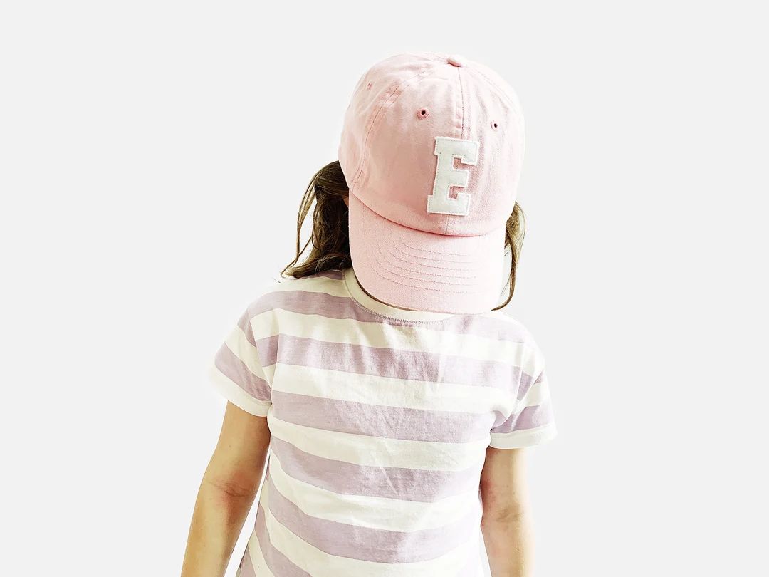 Kids Initial Baseball Hat, Kid's Monogram Hat, Personalized Toddler Gift, Boy's Baseball Hat, Kid... | Etsy (US)