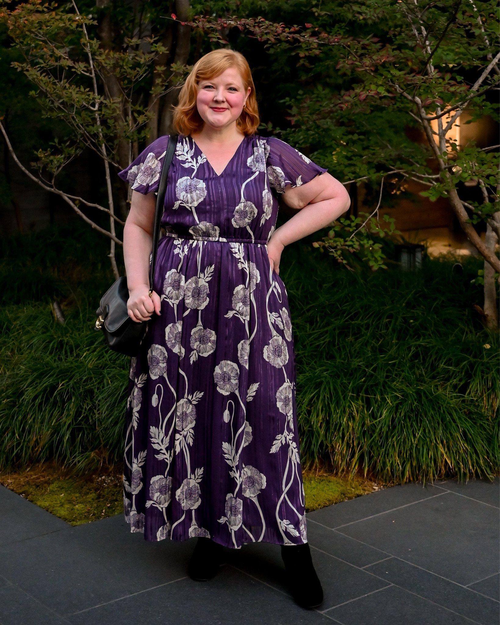 It’s been a sweats, no makeup, and claw clip kind of day as I’ve been in full Thanksgiving prep mode over here. So here’s a look back at one of my favorite recent outfits. I packed this @lanebryant dress on our trip to Japan and wore it out three times for dinner in the evenings. This was our first night in Kyoto on our way to dinner. I’m just loving this eggplant purple color for fall/winter. And even though there’s no black in the print, by sandwiching the purple dress with all black accessories, the color combo works. 

#LTKPlusSize #LTKMidsize #LTKTravel