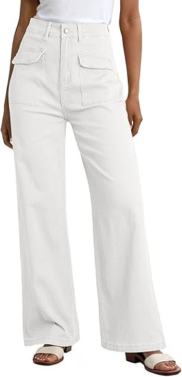 Dokotoo Women's Cargo Baggy Wide Leg High Waist Casual Stretch Pants | Amazon (US)