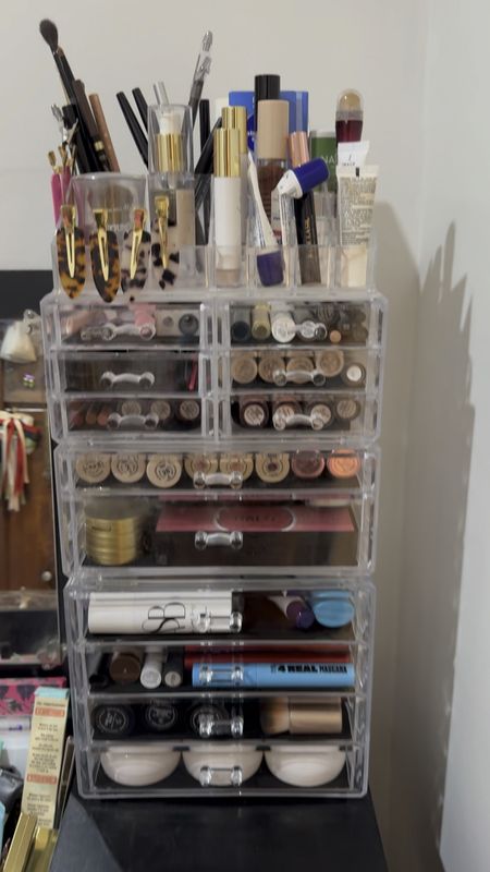 This acrylic makeup organizer is a must have! My vanity was a hot mess before it and now I can see and access everything so much easier!! It comes in a few options as far as size and amount of drawers. I will also link some of my beauty faves that are in it! 

#LTKFindsUnder50 #LTKBeauty #LTKVideo
