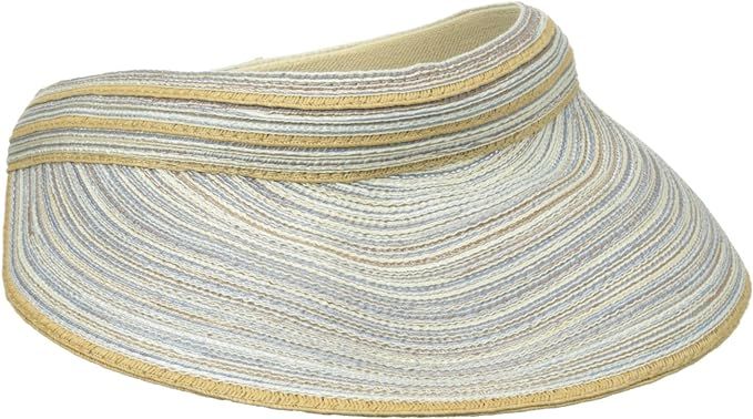 San Diego Hat Company Women's Mixed Braid Brim Visor with Velcro, Sun Hats for Women | Amazon (US)
