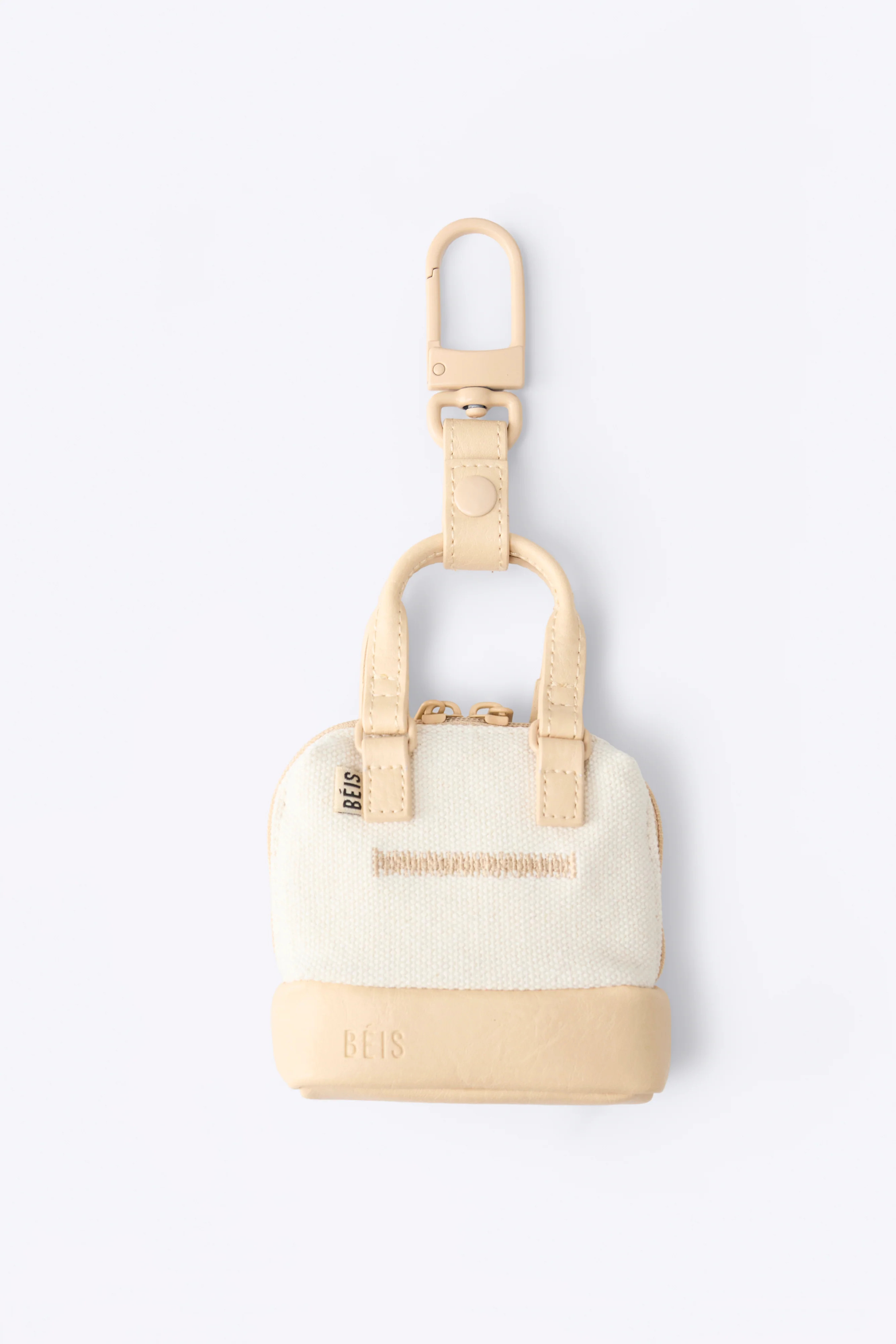 The Micro Weekender Charm 
                in Beige | BEIS