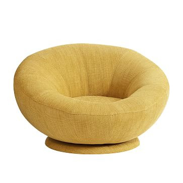 Petite Groovy Swivel Chair | West Elm | West Elm (US)