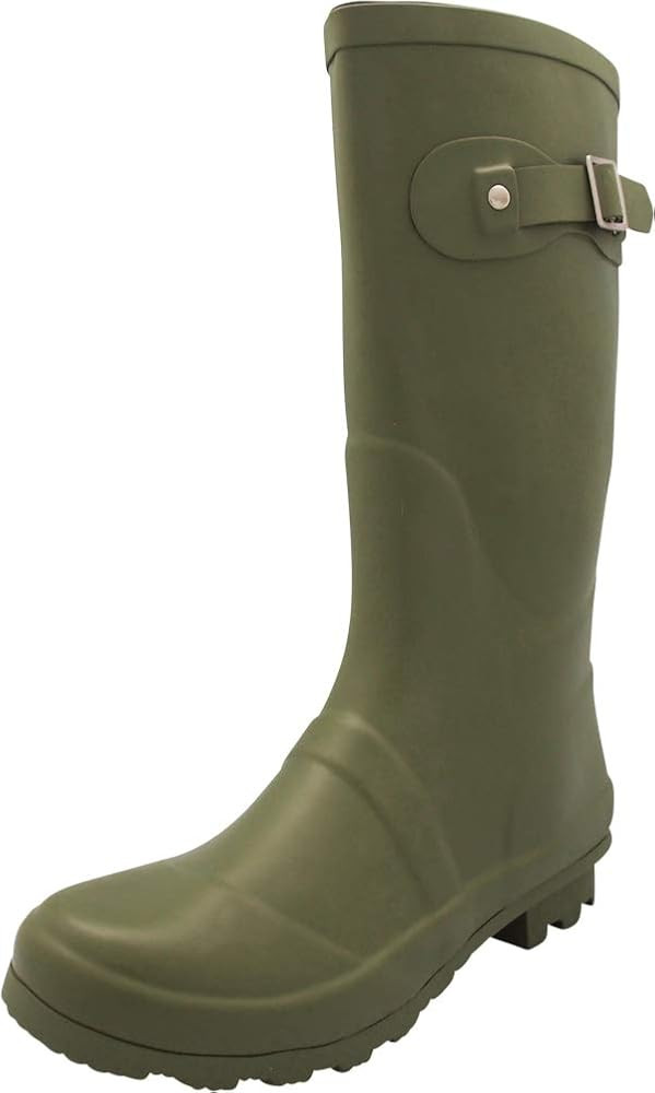 NORTY Women's Hurricane Wellie - Solids and Prints - Glossy & Matte Waterproof Mid-Calf Rainboots | Amazon (US)