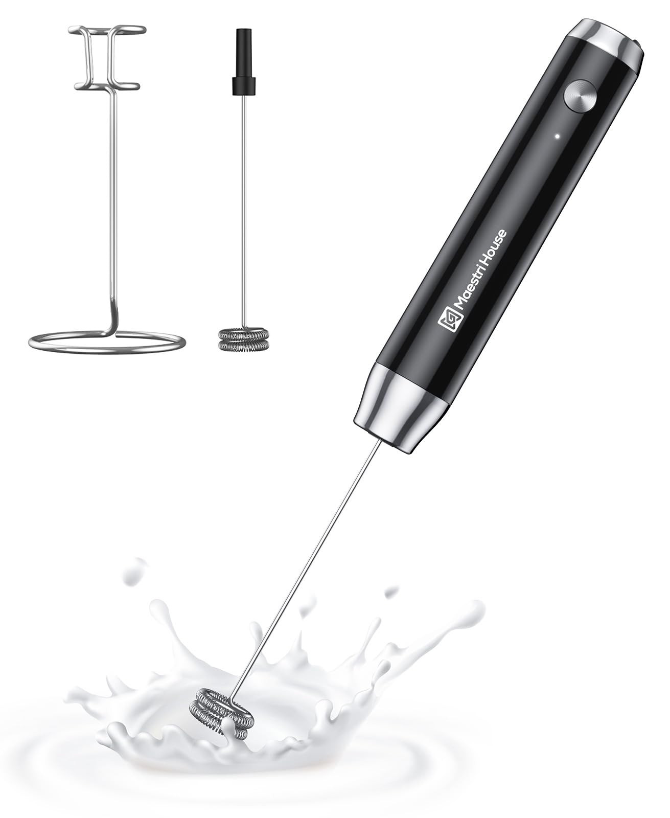 Maestri House Rechargeable Milk Frother with Stand, LunaFro Handheld Electric Foam Maker Waterpro... | Amazon (US)