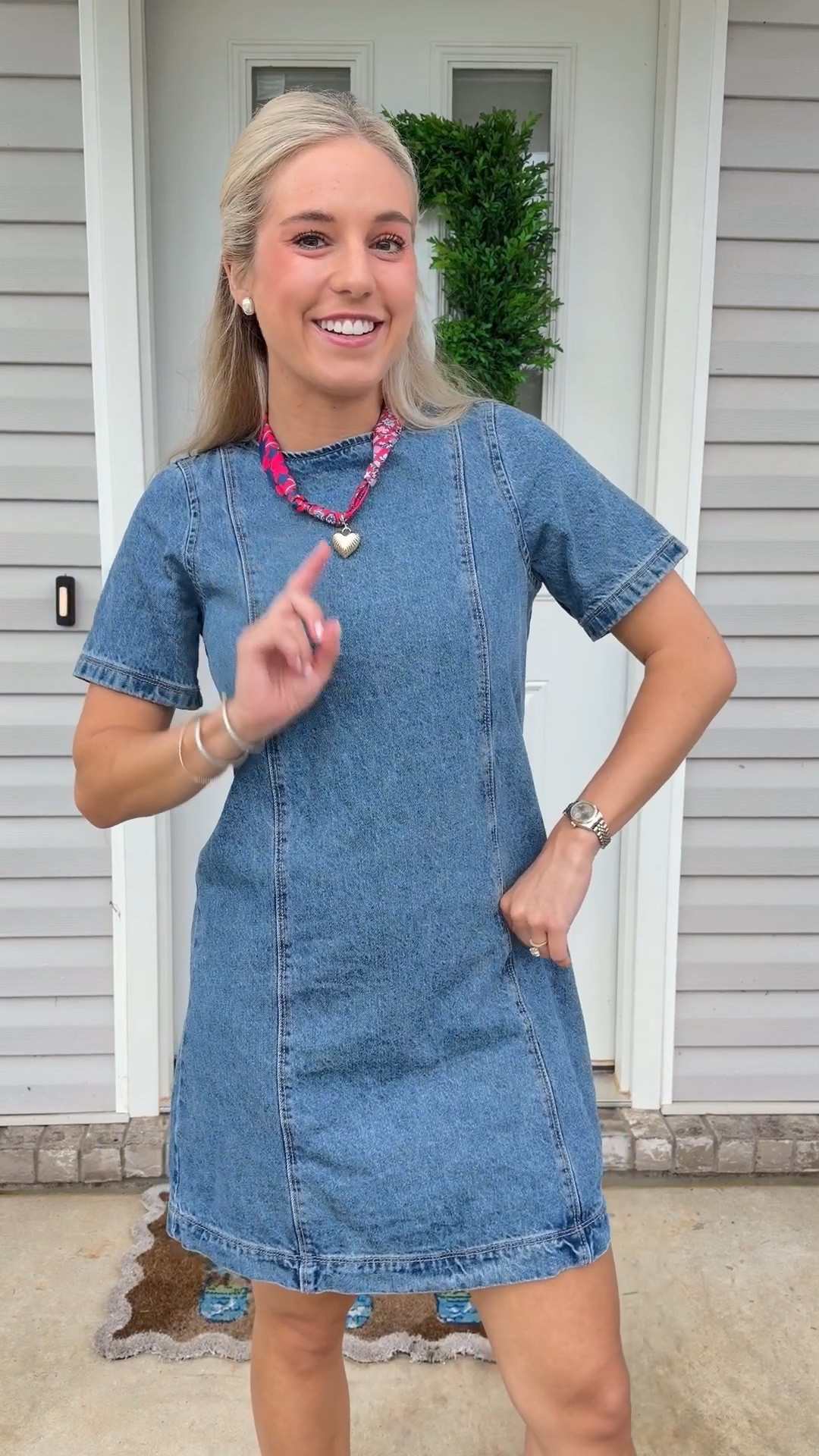 Old Navy dress!! Love a denim dress! 💙🤭

#LTKgrwm #LTKootd