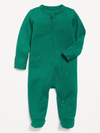 Cozy Knit 2-Way-Zip Sleep & Play Footed One-Piece for Baby | Old Navy (US)