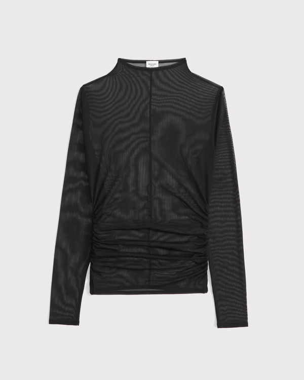 The A&F Paloma Long-Sleeve Mesh Top | Abercrombie & Fitch (US)