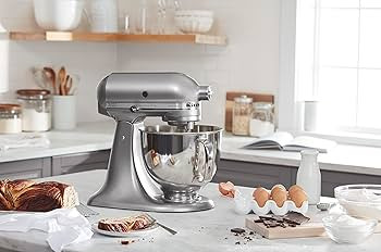 KitchenAid Artisan Series 5 Quart Tilt Head Stand Mixer with Pouring Shield KSM150PS, Contour Sil... | Amazon (US)