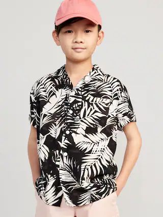 Short-Sleeve Printed Camp Shirt for Boys | Old Navy (US)