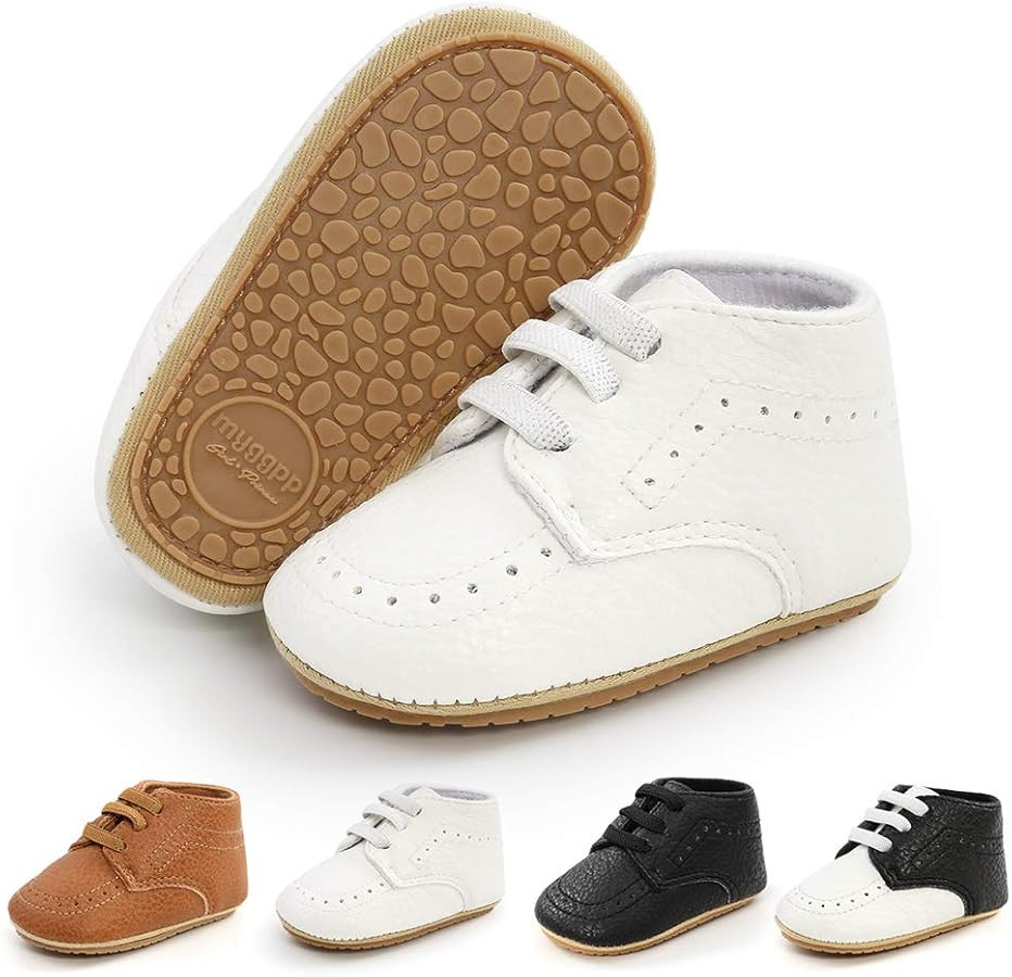 Meckior Infant Baby Boys Girls Classic PU Leather Wedding Loafers Brogue Toddler Oxford Dress Sho... | Amazon (US)