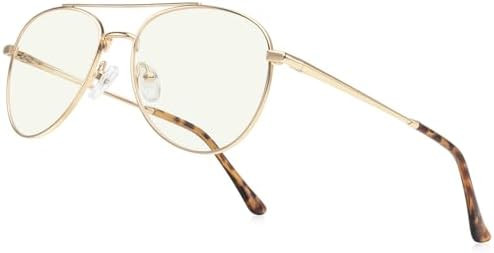 Aviator Reading Glasses for men and Women Blue Light Blocking Lens Spring Temple | Amazon (US)