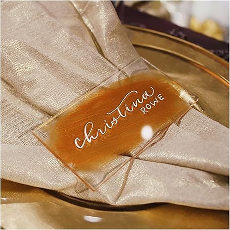 Kpoooku Clear Acrylic Place Cards - Perfect for Guest Names Cards, Seating Tiles,Acrylic Escort P... | Amazon (US)