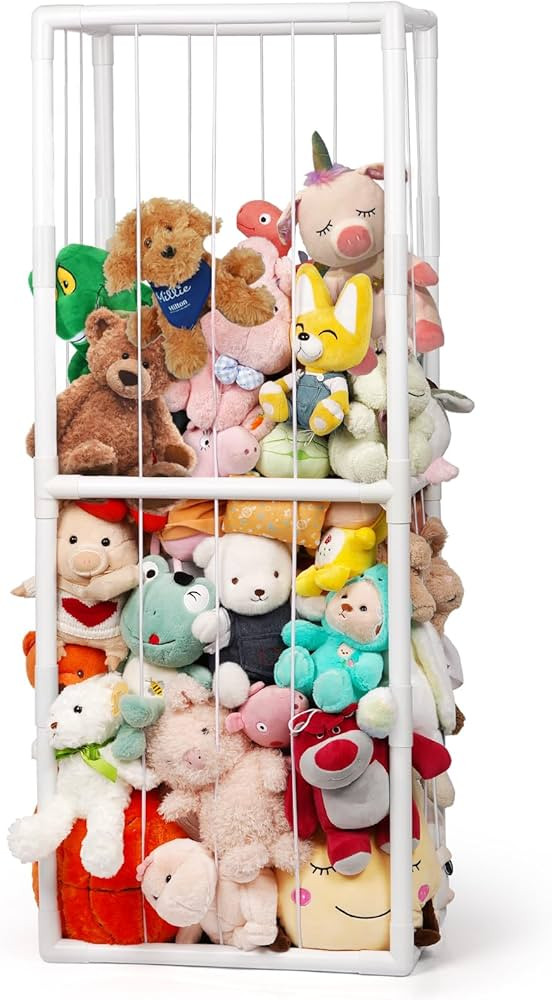 Stuffed Animal Zoo Storage Stuffed Animal Holder PVC Plush Storage Organizer Shelf with Elastic B... | Amazon (US)