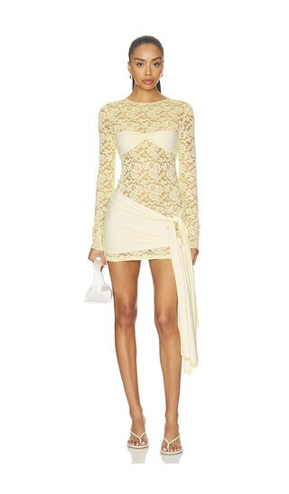 LIONESS Midnight Mini Dress in Butter. Size S | Revolve Clothing (Global)