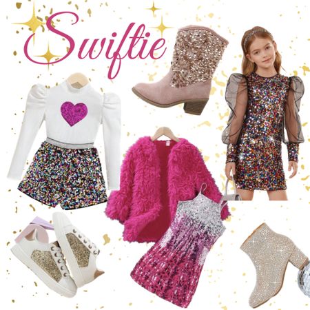 It’s giving Taylor Swift ✨

Know a little Swiftie? So many cute and sparkly outfits that could brighten a fans day! 🤩

#LTKfindsunder50 #LTKGiftGuide #LTKkids
