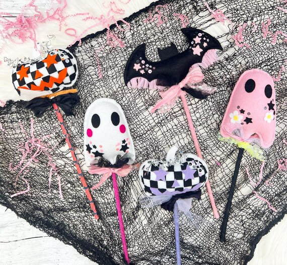 Halloween Sequin Magical Wands  Ghost Wand  Pumpkin Wand  - Etsy | Etsy (US)