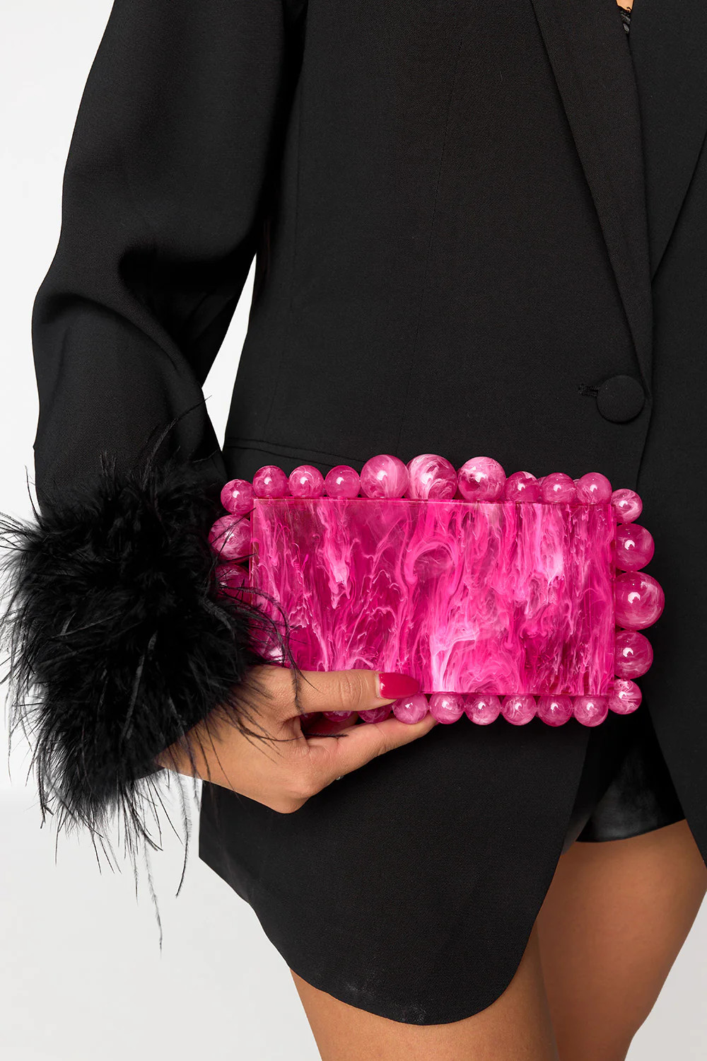 Daphne Clutch - Hot Pink - Pink | BuddyLove