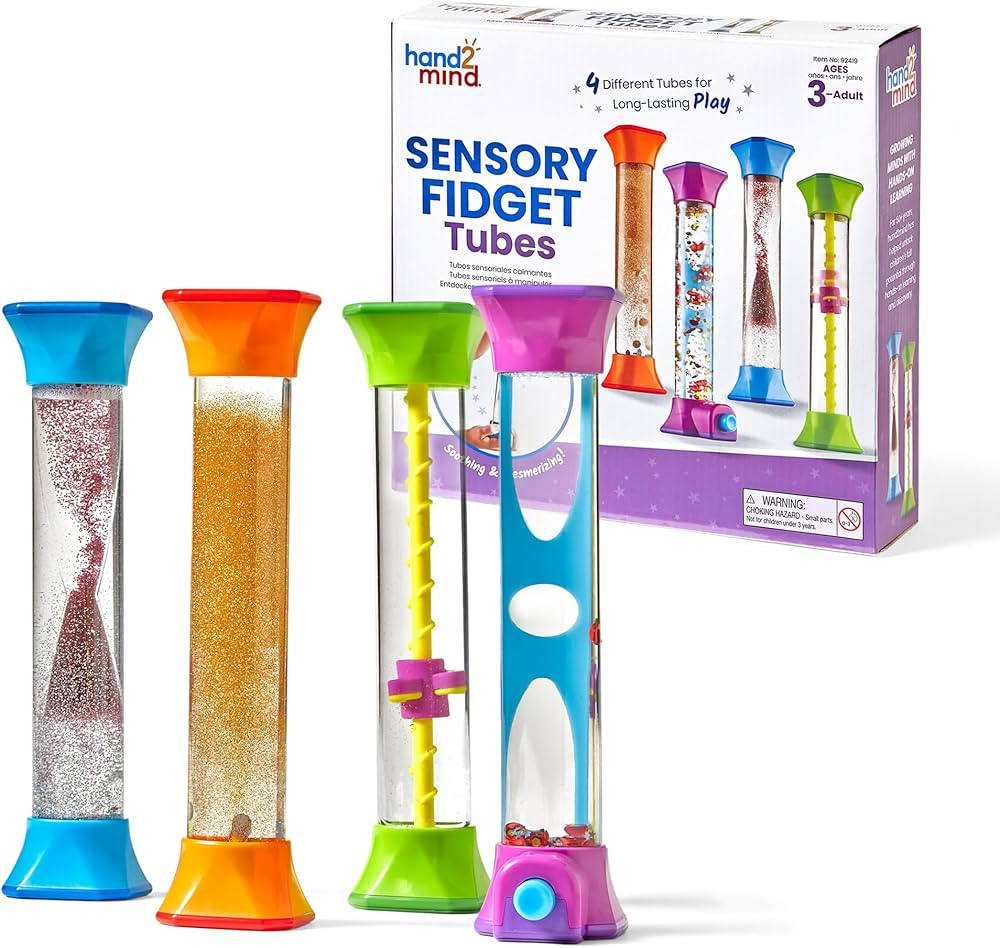 hand2mind Sensory Fidget Tubes, Calming Toys for Kids, Occupational Therapy Toys, Play Therapy, S... | Amazon (US)
