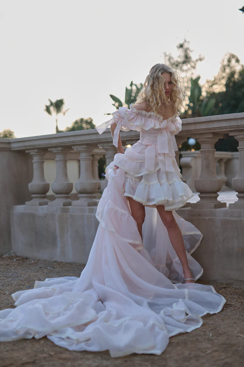 The Peach Skin Duchess Tournure | Selkie Collection