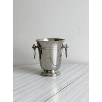 Small Silver Metal Ice Bucket, Vintage Bar Accessory, Chic Table Decoration, Letang Remy Style, Tableware | Etsy (US)