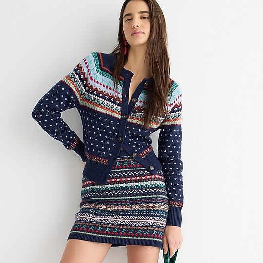 Fair Isle cardigan sweater | J. Crew US